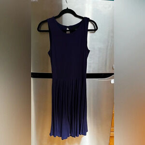 CYNTHIA ROWLEY purple stretchy fit and flare dress- Size Small